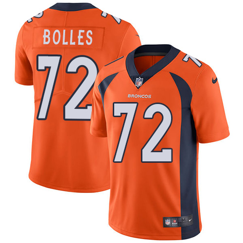 2019 men Denver Broncos #72 Bolles orange Nike Vapor Untouchable Limited NFL Jersey->denver broncos->NFL Jersey